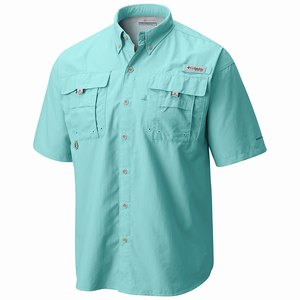 Columbia PFG Bahama™ II Shortärmad Skjorta Herr Gröna (ZEFBW1760)